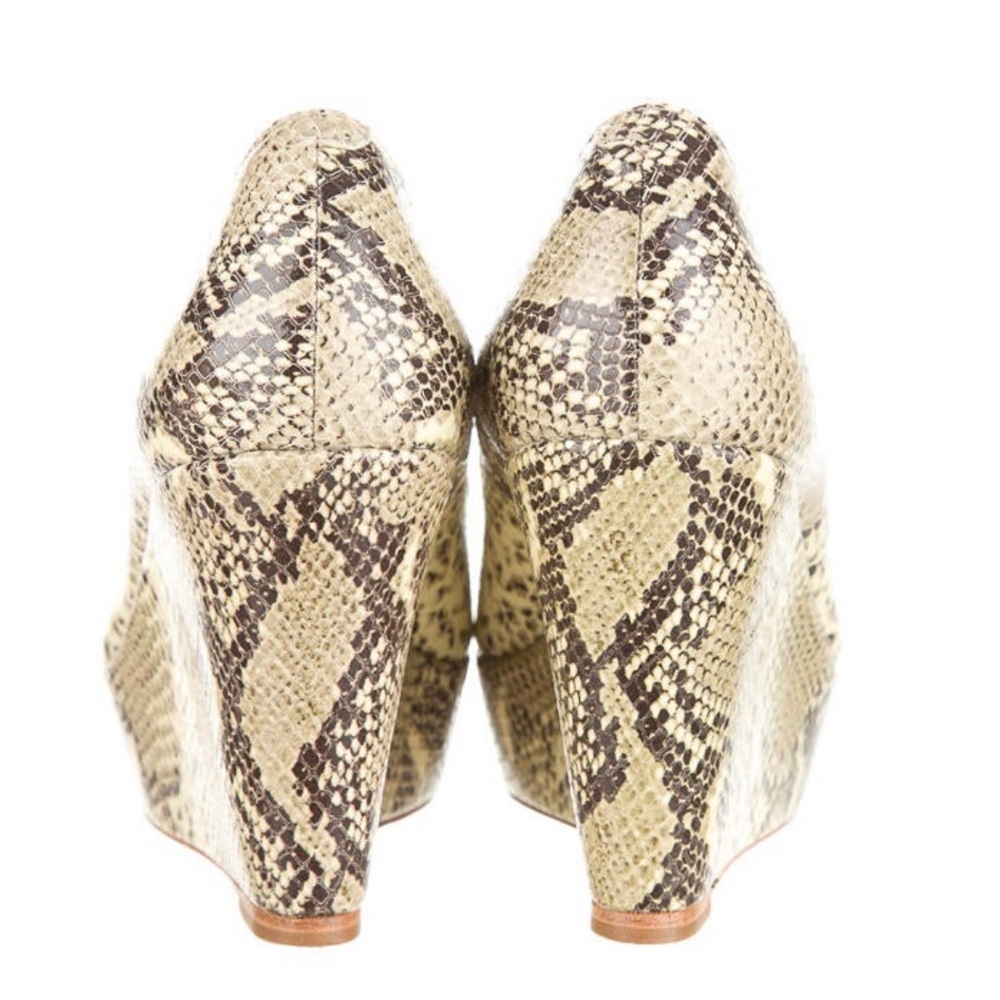 Loeffler Randall Closed Toe Python Platform Wedge - image 6